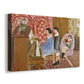 Canvas art print featuring a Fauvist domestic composition centered on music, displayed at an angle