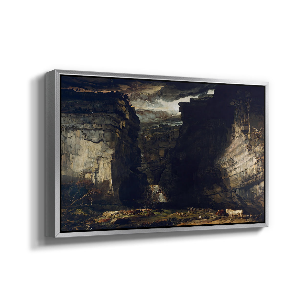 Gordale Scar, c. 1811-1813 - Floater Framed Canvas Print