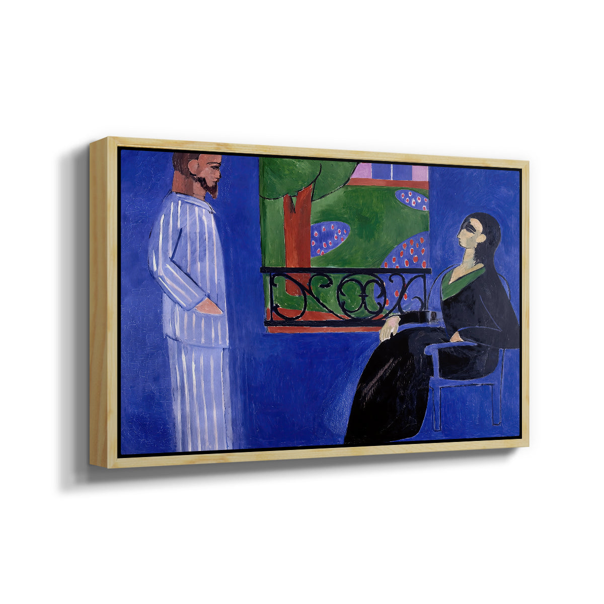 The Conversation, c. 1908-1912 - Floater Framed Canvas Print