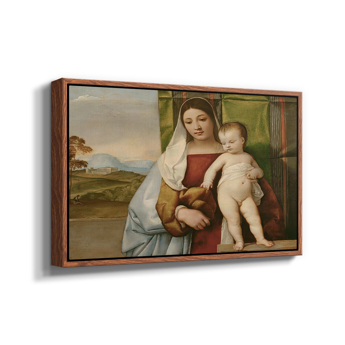The Gypsy Madonna (La Zingarella), c. 1510-1511 - Floater Framed Canvas Print