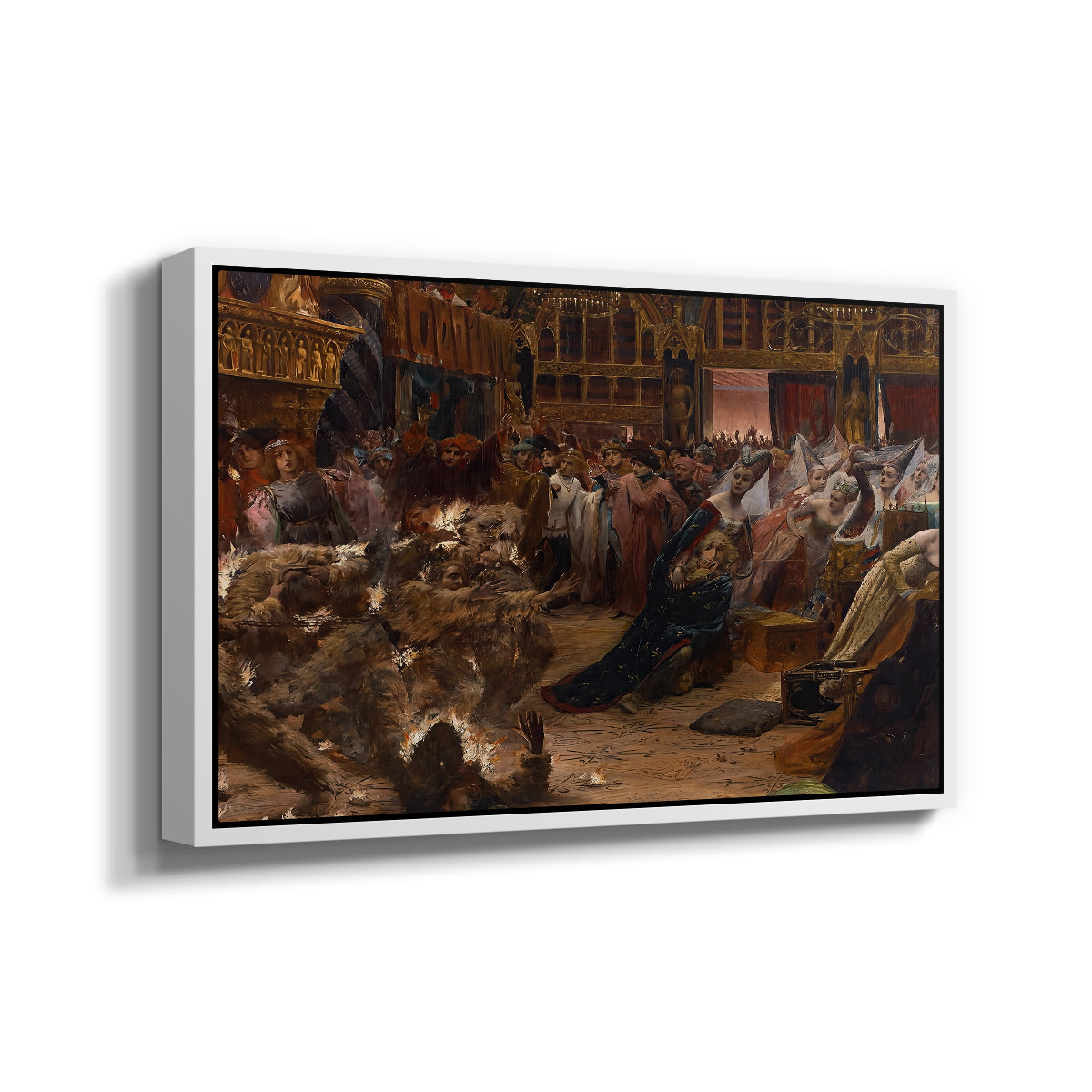 Ball of the Burning Men, 1889 - Floater Framed Canvas Print