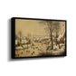 Winter Landscape with Skaters and Bird Trap, 1565 - Floater Framed Canvas Print