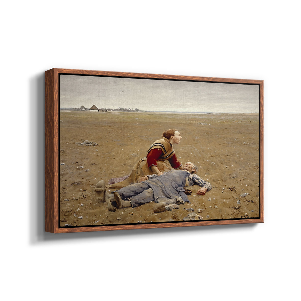 Worn Out (Udslidt), 1889 - Floater Framed Canvas Print
