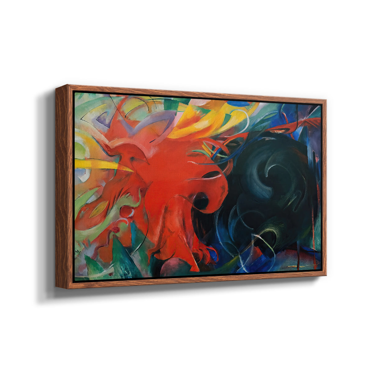 Fighting Forms, 1914 - Floater Framed Canvas Print
