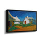 Three White Cottages at Saintes-Maries, 1888 - Floater Framed Canvas Print