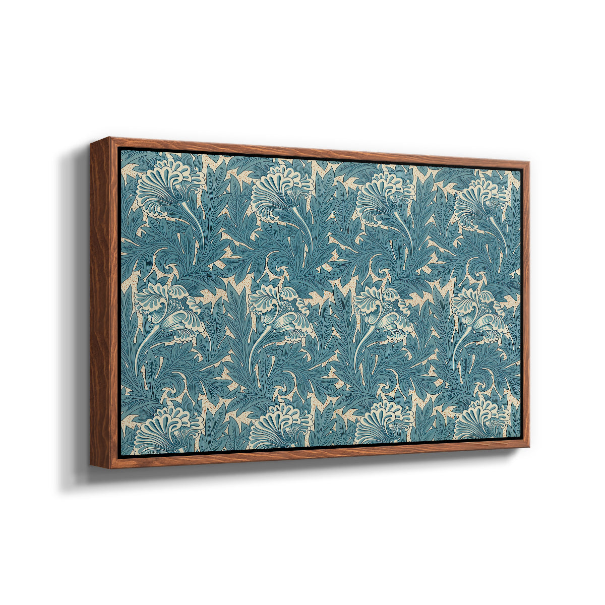 Tulip (Teal), 1875 - Floater Framed Canvas Print