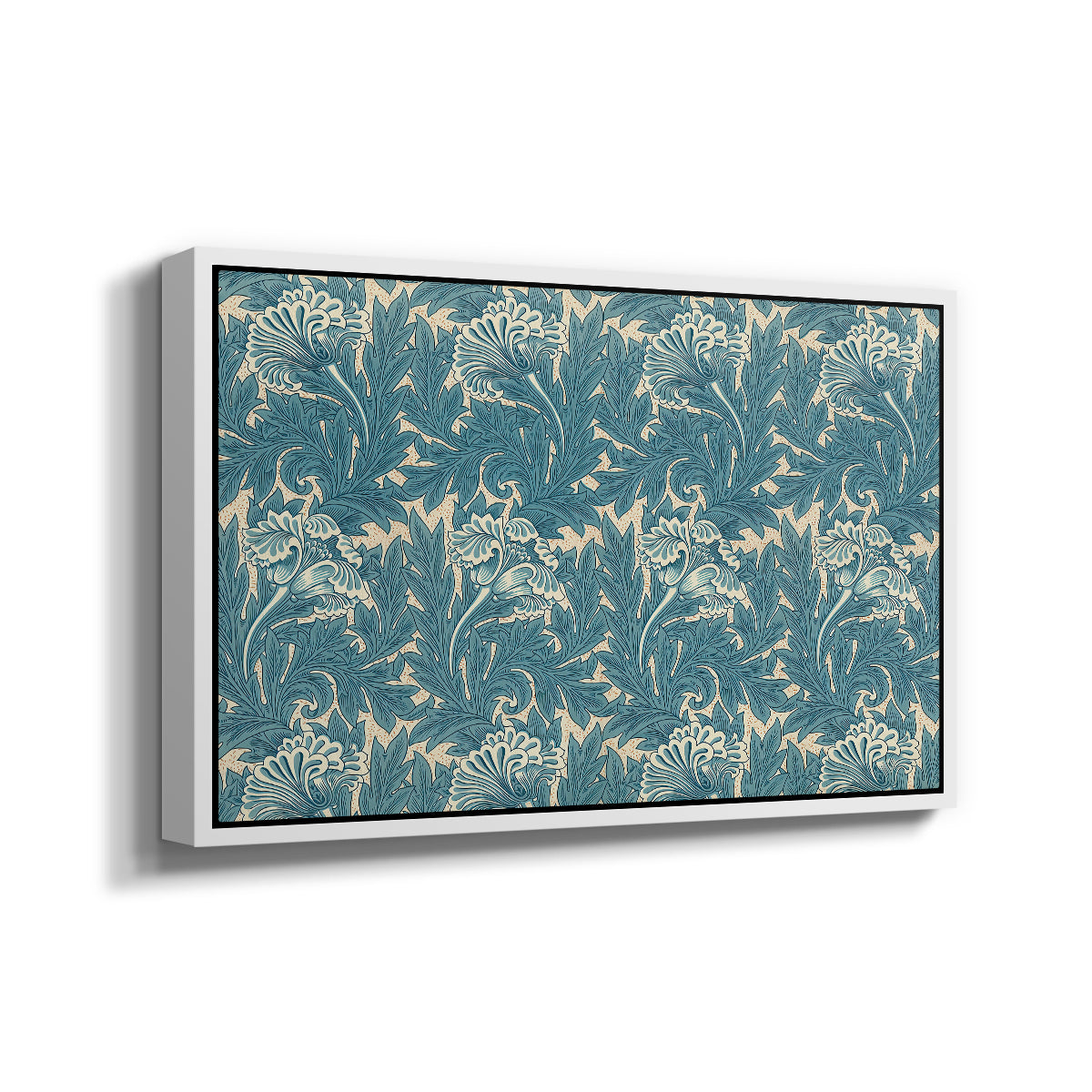 Tulip (Teal), 1875 - Floater Framed Canvas Print