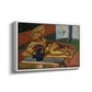 Sculpture and Persian Vase (The Bronze Figure), 1908 - Floater Framed Canvas Print