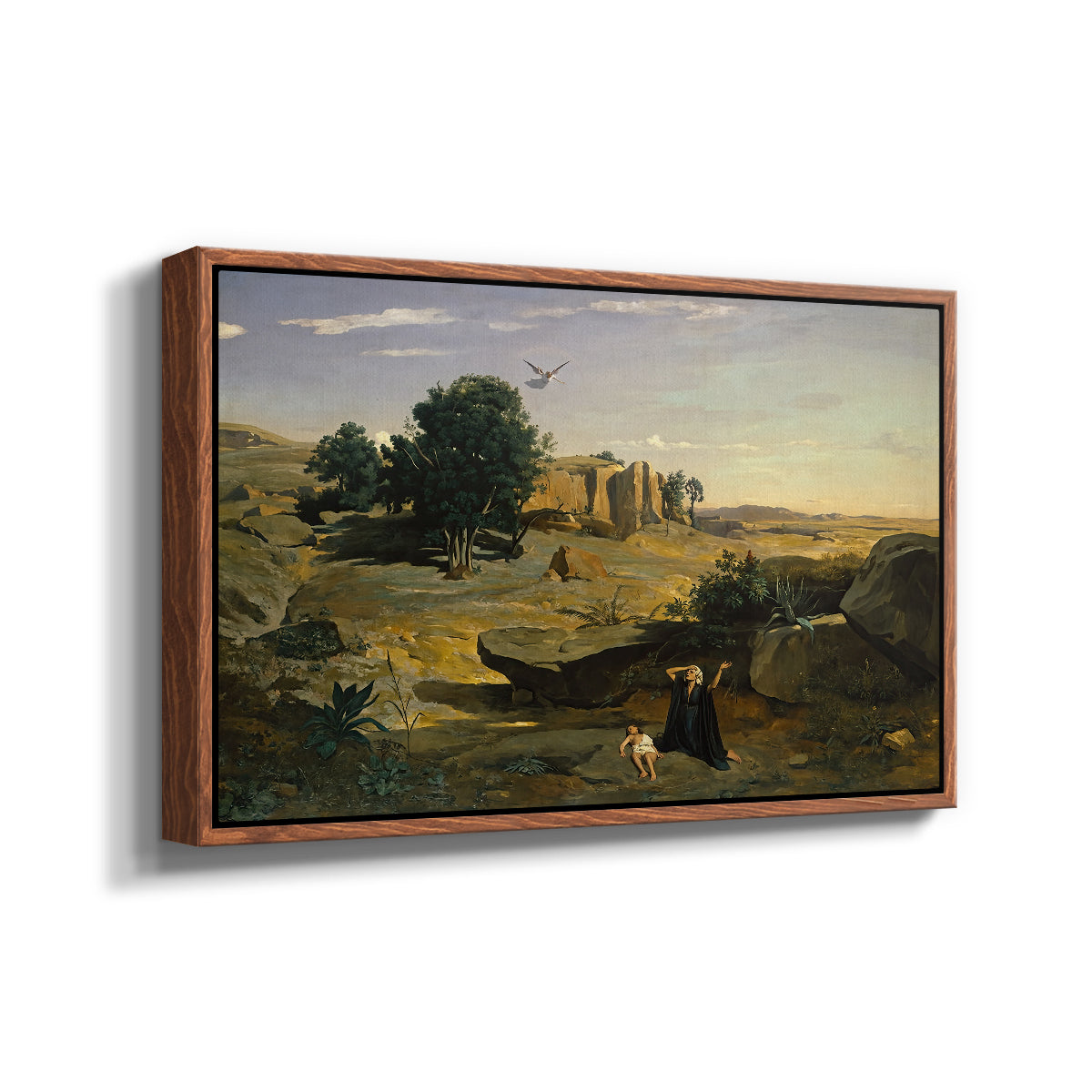 Hagar in the Wilderness, 1835 - Floater Framed Canvas Print