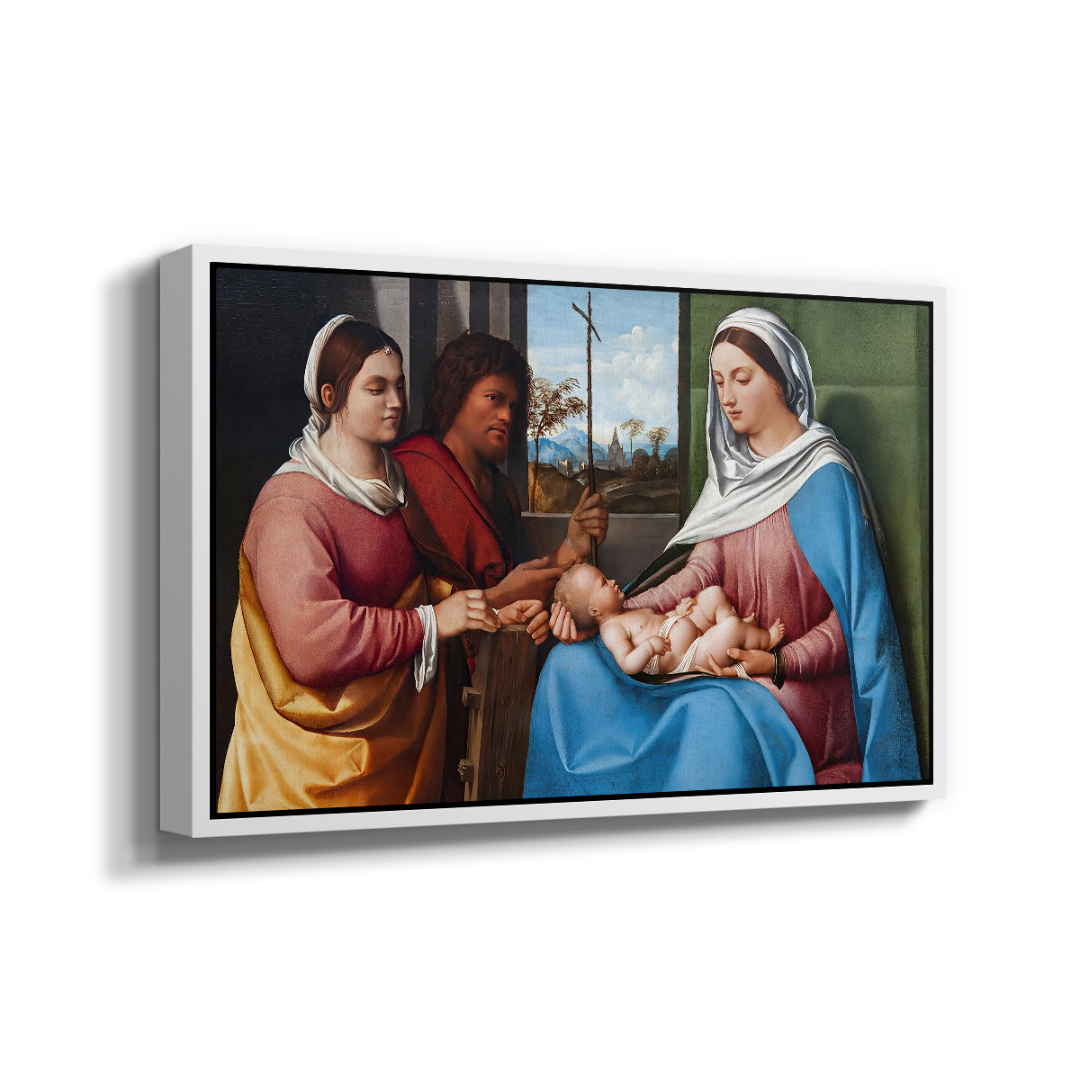 Sacred Conversation, c. 1505 - Floater Framed Canvas Print