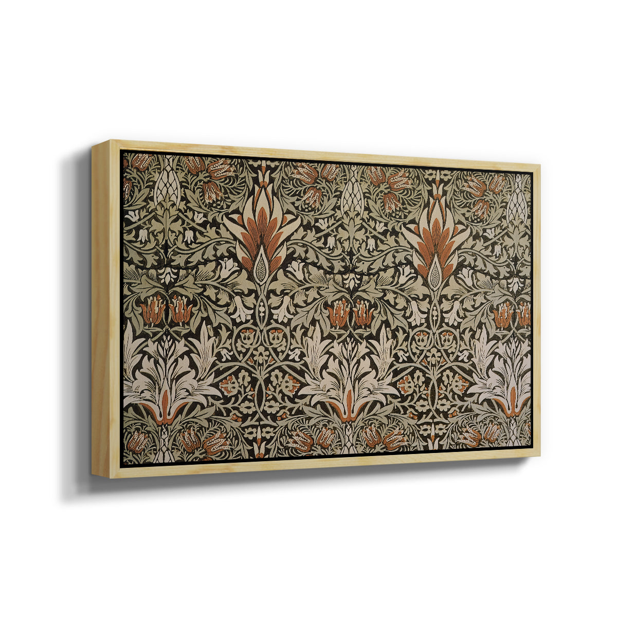 Snakeshead - Charcoal/Spice, c. 1876 - Floater Framed Canvas Print
