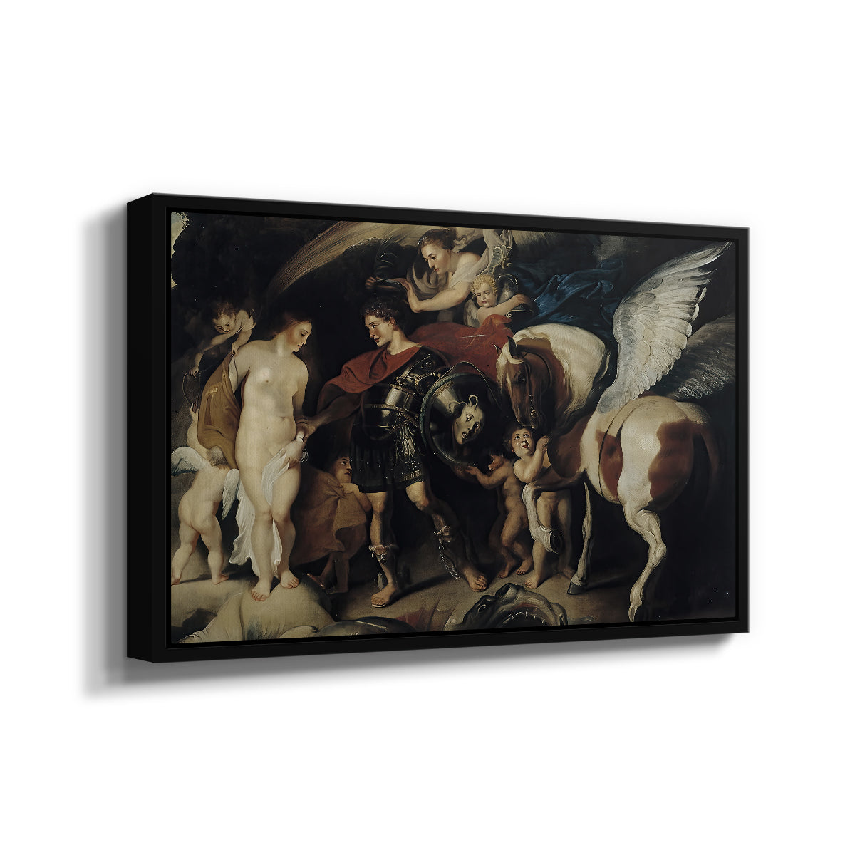 Perseus and Andromeda, c. 1620 - Floater Framed Canvas Print
