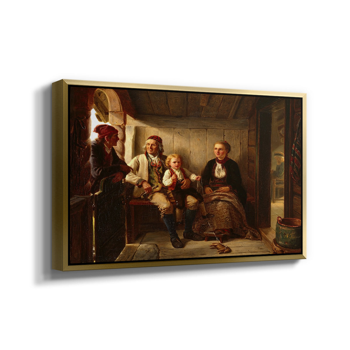 Neighbors (Naboer), 1855 - Floater Framed Canvas Print