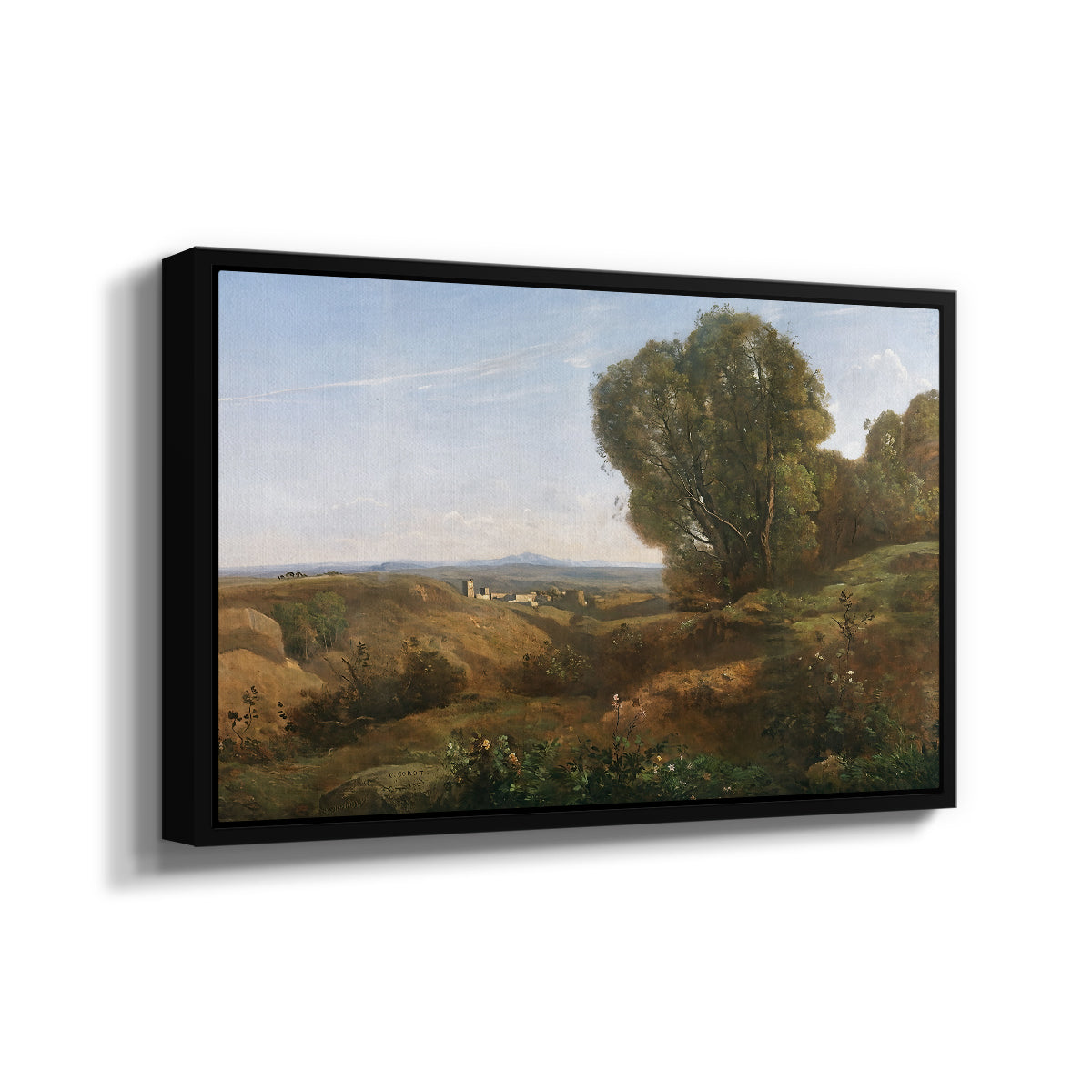 Souvenir of Roquemaure in the Gard, c. 1853 - Floater Framed Canvas Print