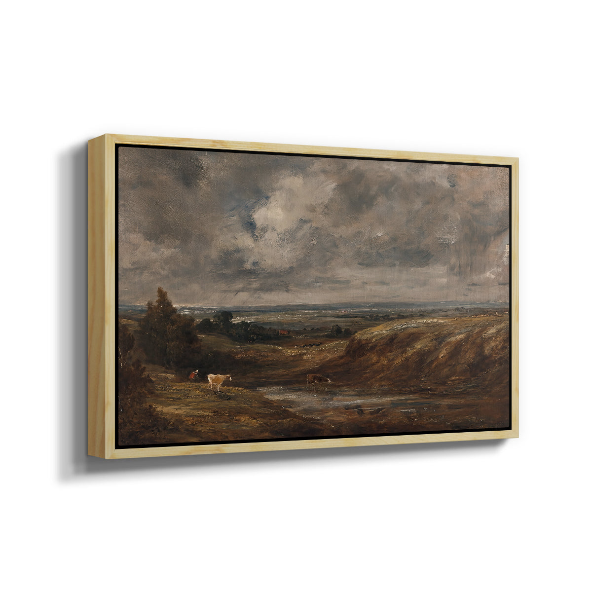 Hampstead Heath, 1825 - Floater Framed Canvas Print