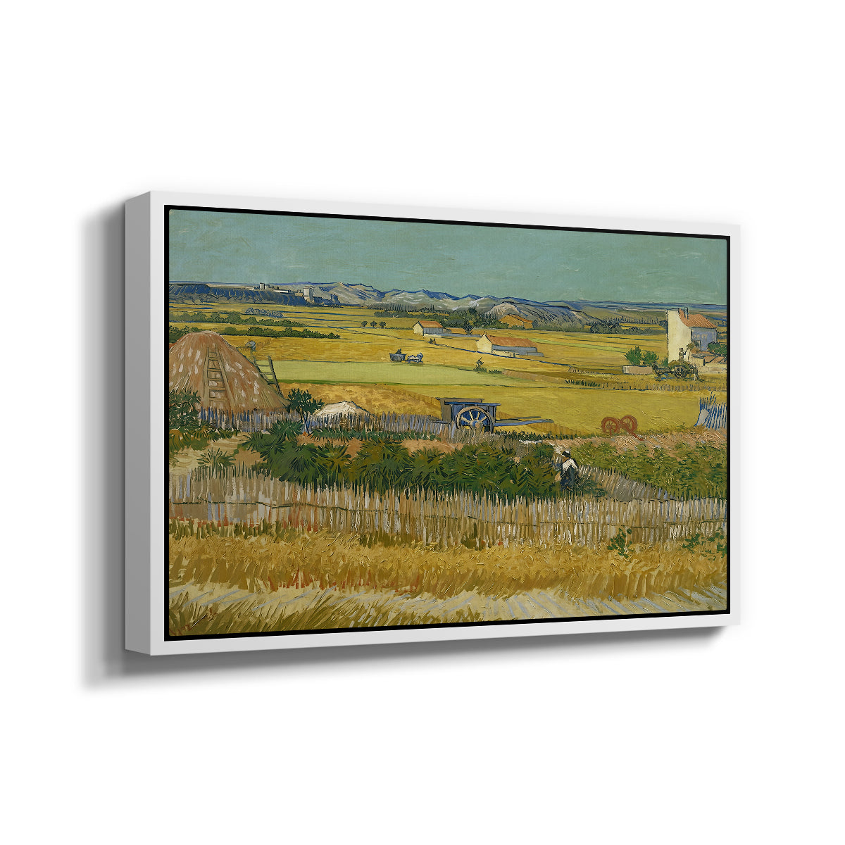 The Harvest, 1888 - Floater Framed Canvas Print