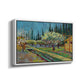 Orchard in Blossom, Bordered by Cypresses, 1888 - Floater Framed Canvas Print