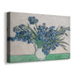 Canvas art print featuring an expressive floral scene with organic shapes and movement, displayed at an angle