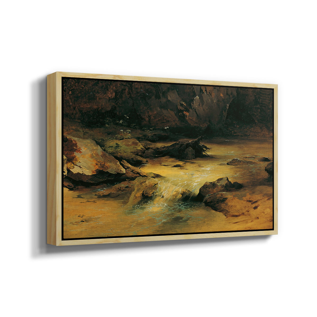 Wildbach (Wild Stream) - Floater Framed Canvas Print