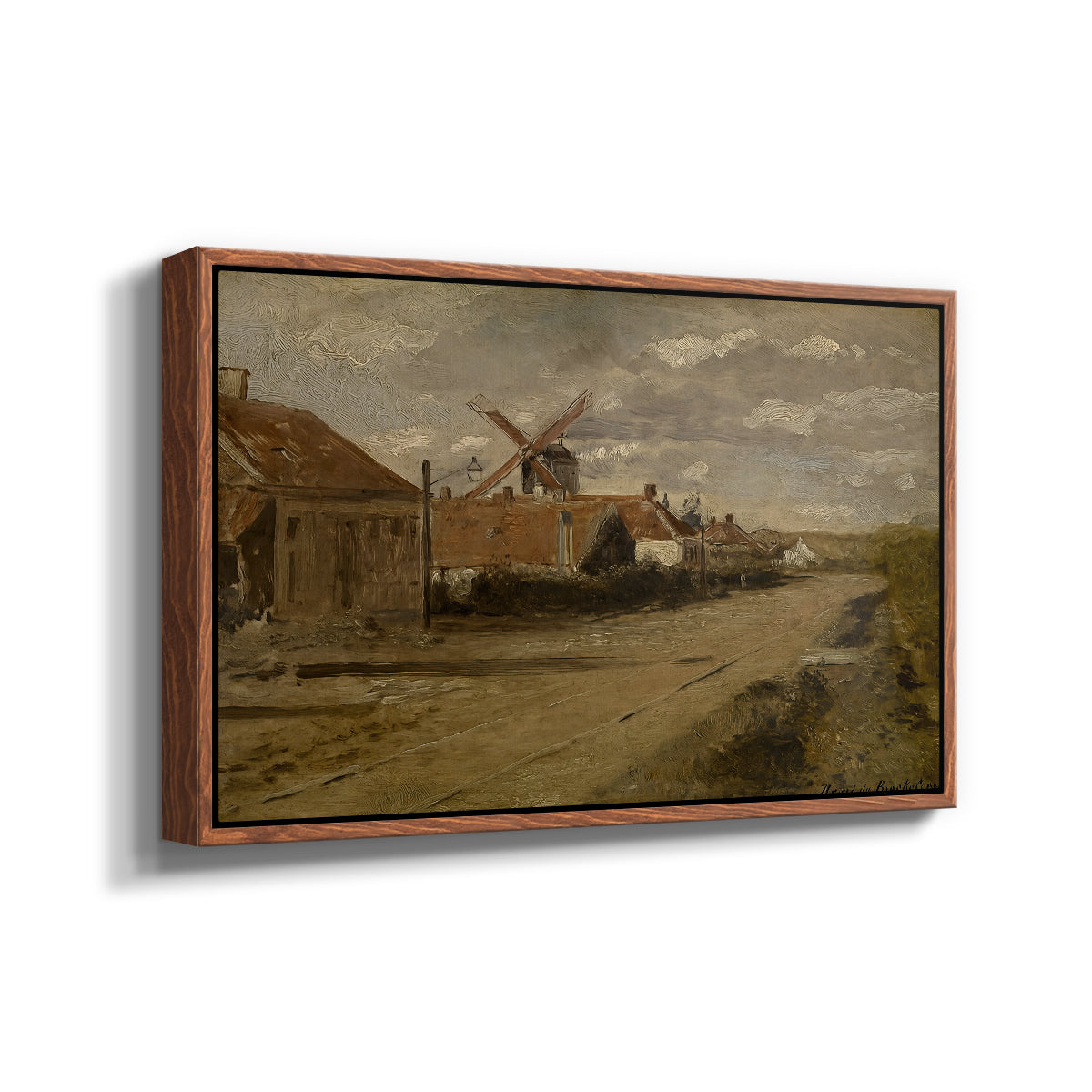 The Mill at Kiel, c. 1885-1888 - Floater Framed Canvas Print