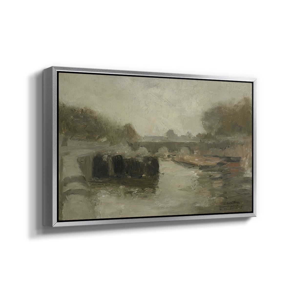 The Bridge (Le pont), 1895 - Floater Framed Canvas Print