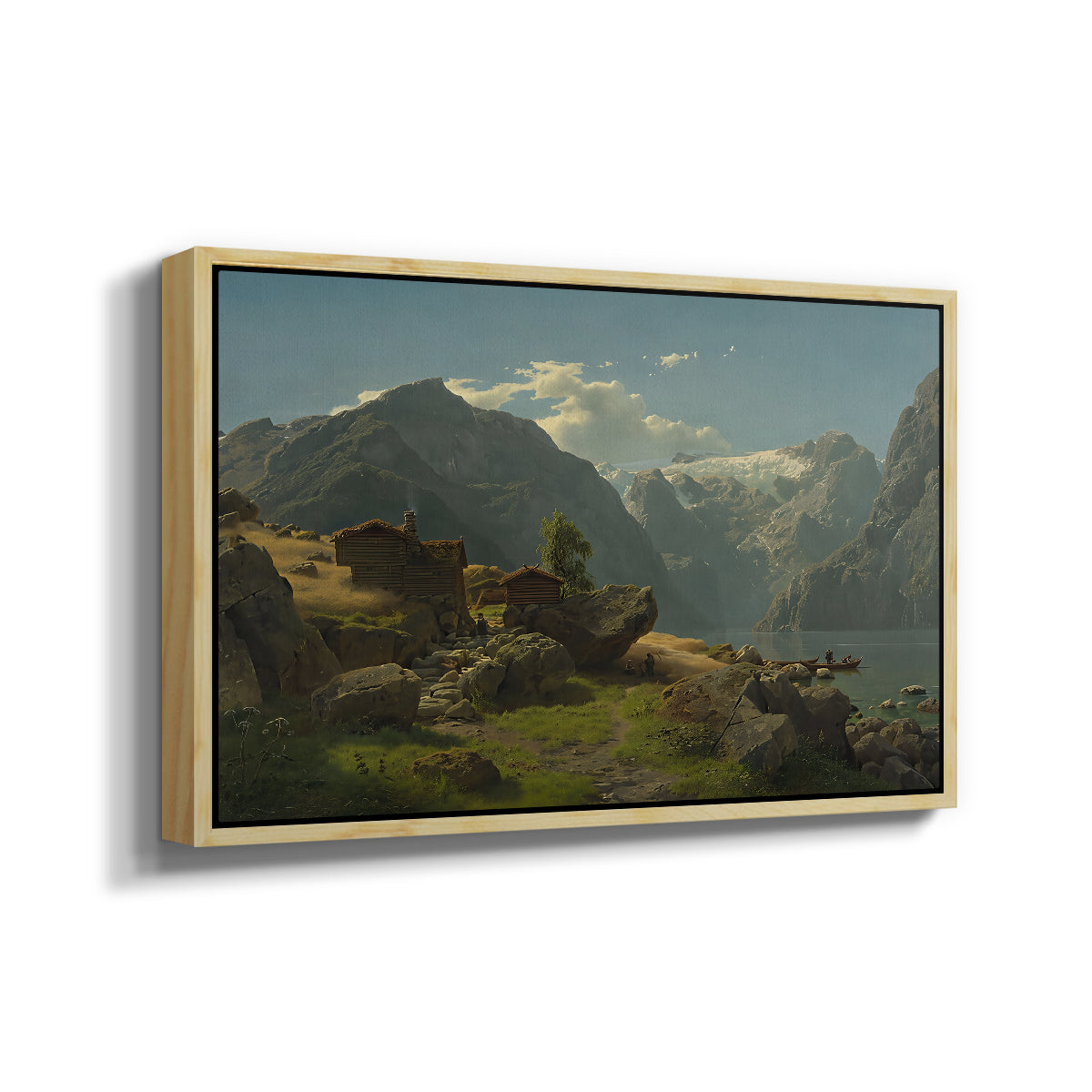 Balestrand, 1848 - Floater Framed Canvas Print