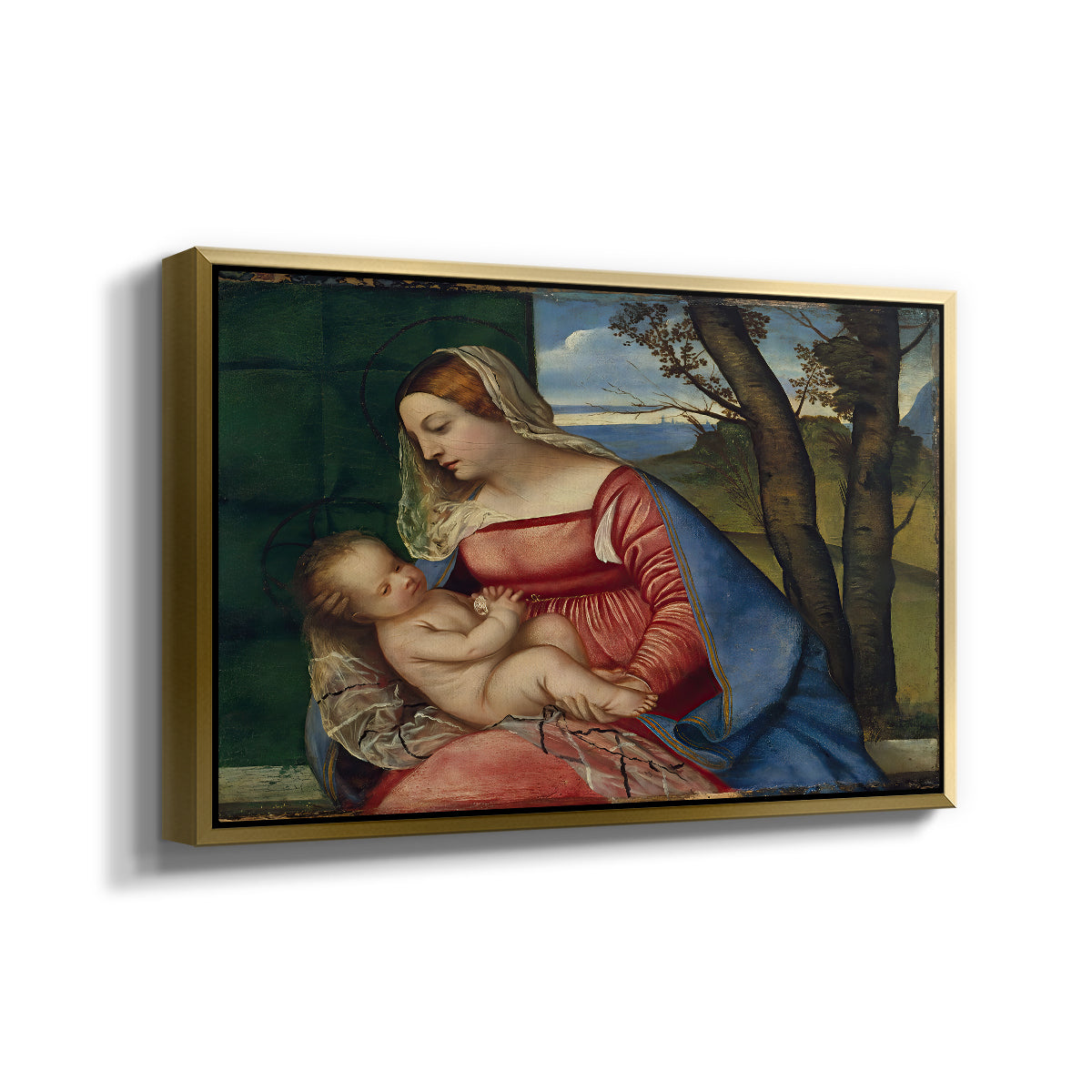 Madonna and Child, c. 1508 - Floater Framed Canvas Print