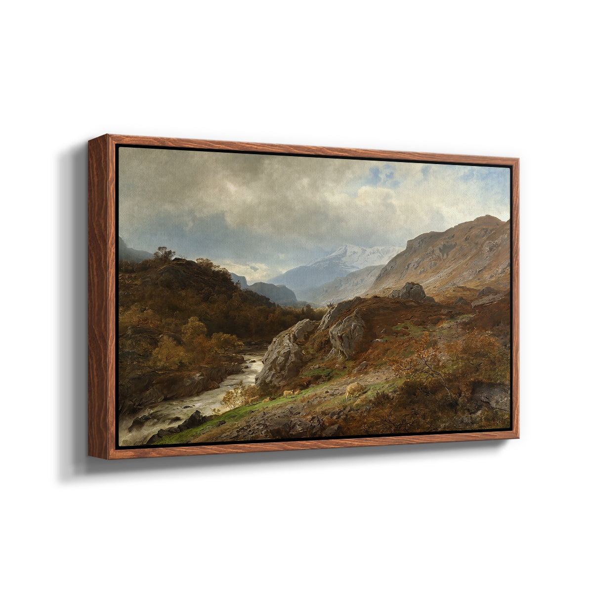 Mountain Landscape, 1864 - Floater Framed Canvas Print