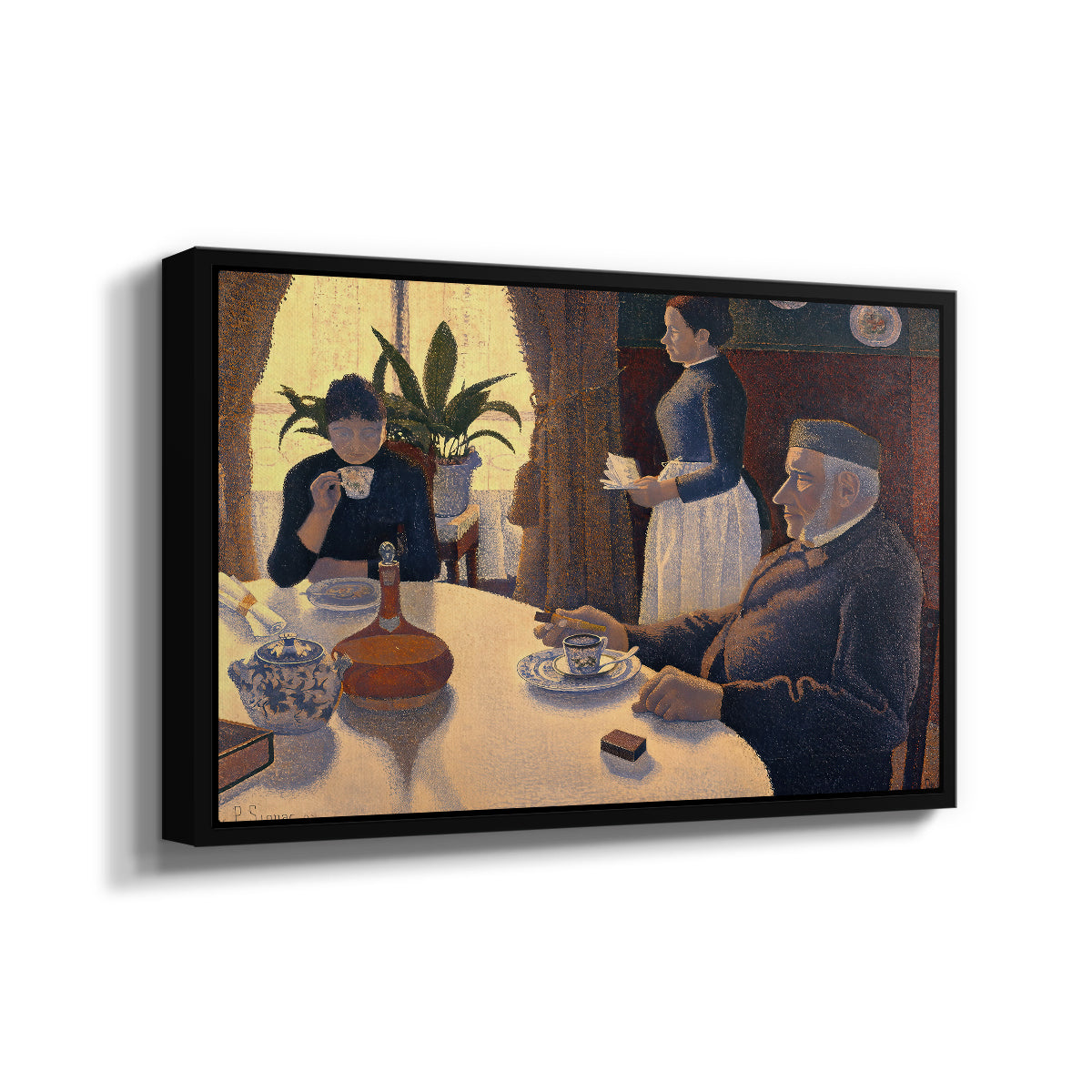 The Dining Room (Breakfast), 1886-1887 - Floater Framed Canvas Print