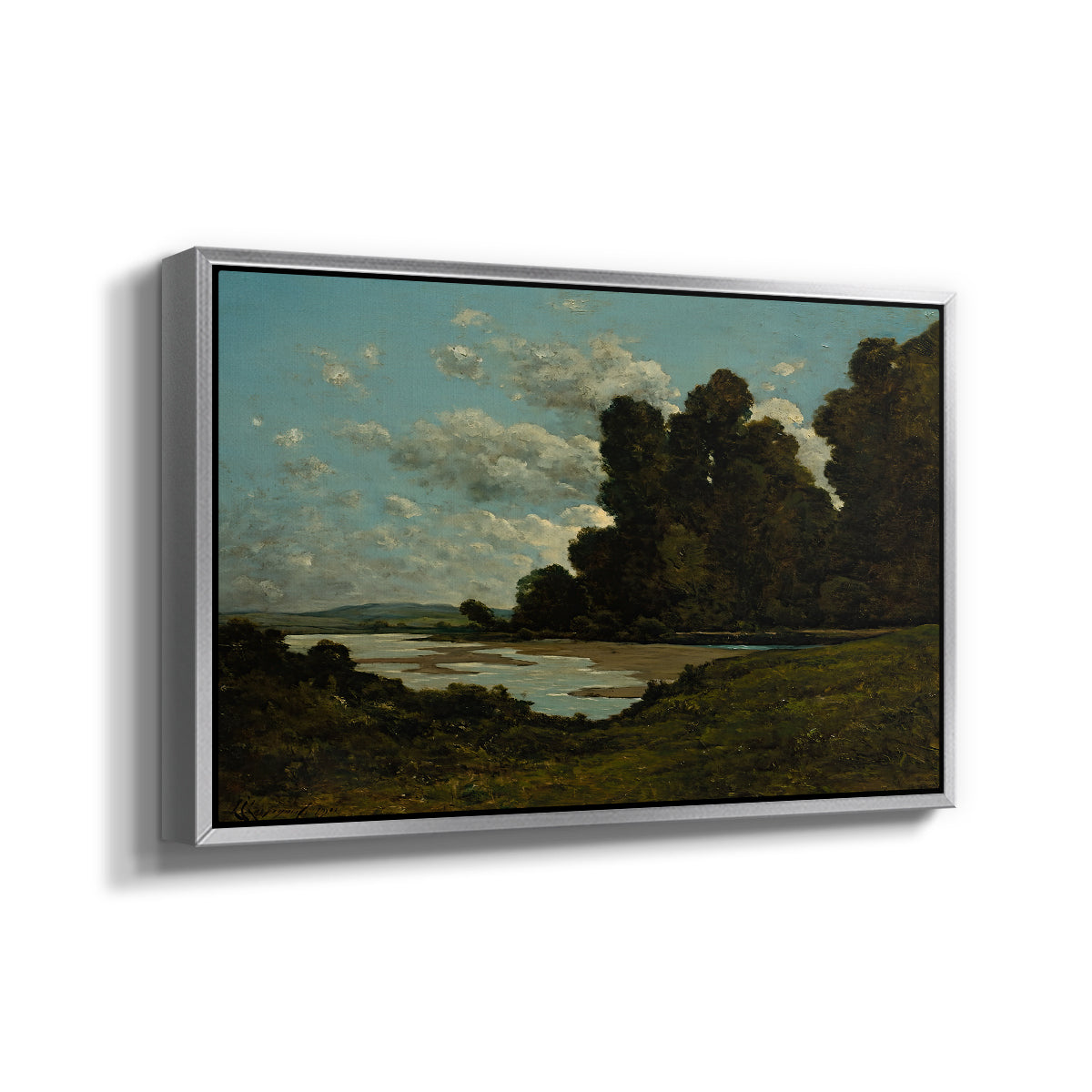 The River Loire at Nevers, 1901 - Floater Framed Canvas Print
