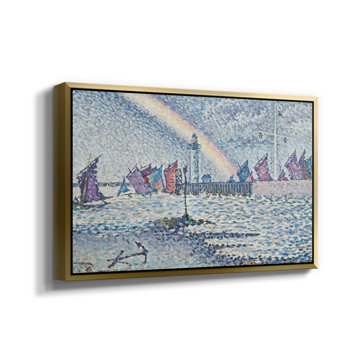 Entrance to the Port of Honfleur, 1899 - Floater Framed Canvas Print