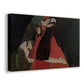 Canvas art print featuring a cardinal and nun depicted in close emotional interaction, displayed at an angle