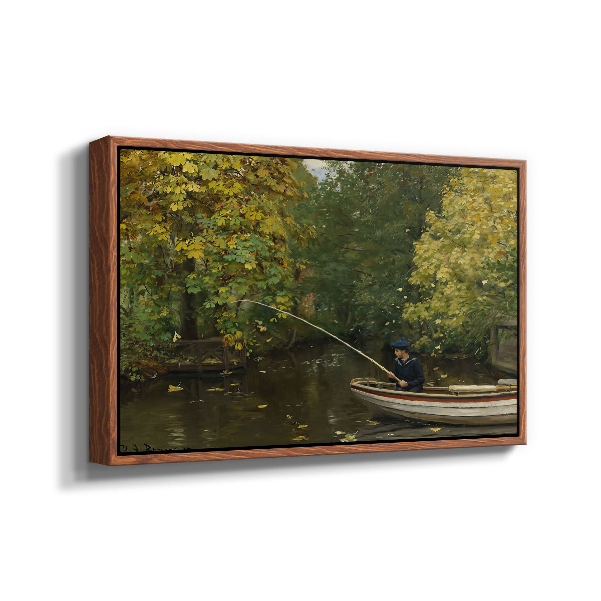 Fishing Boy, c. 1890 - Floater Framed Canvas Print