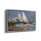The Beach at Valencia, 1908 - Floater Framed Canvas Print