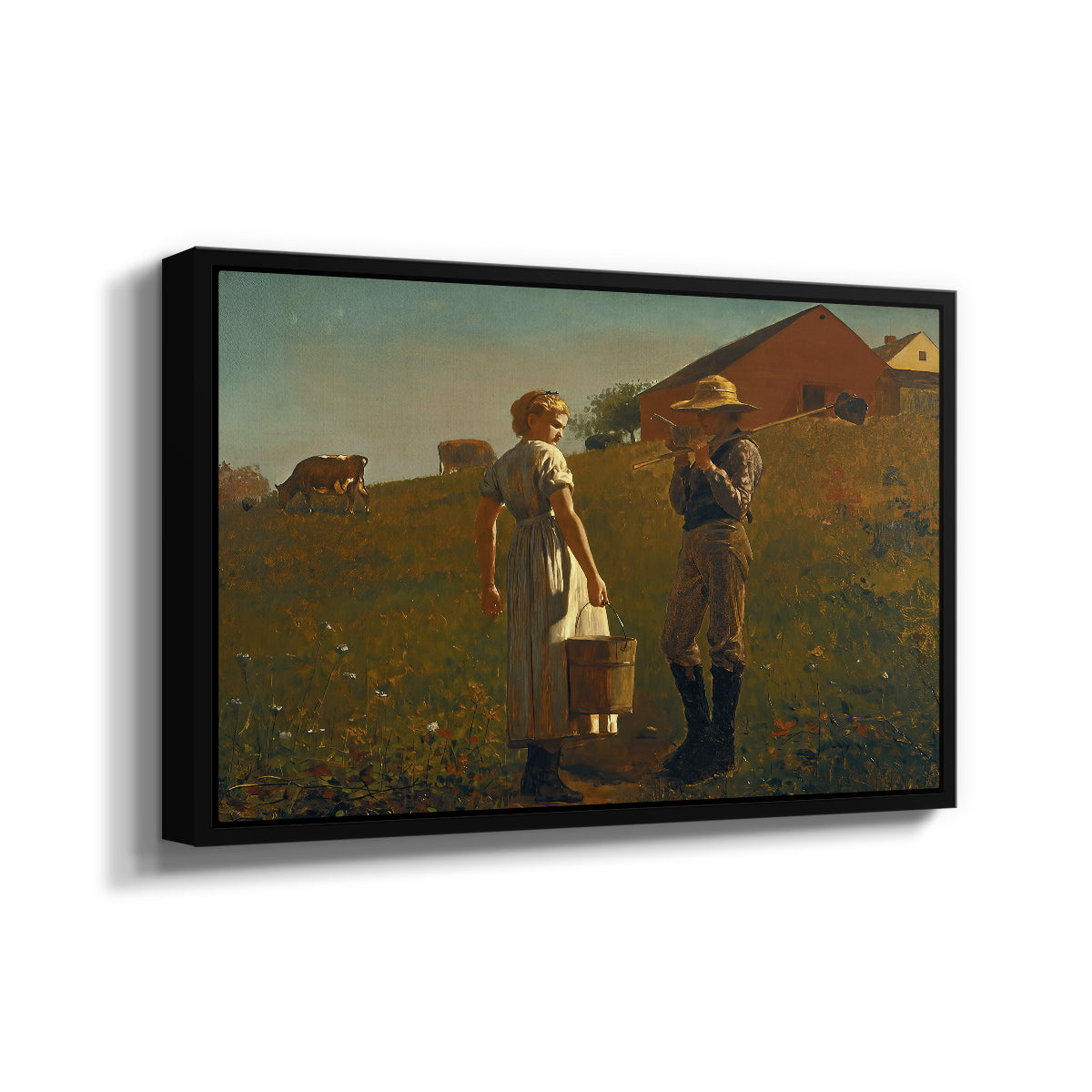 A Temperance Meeting, 1874 - Floater Framed Canvas Print