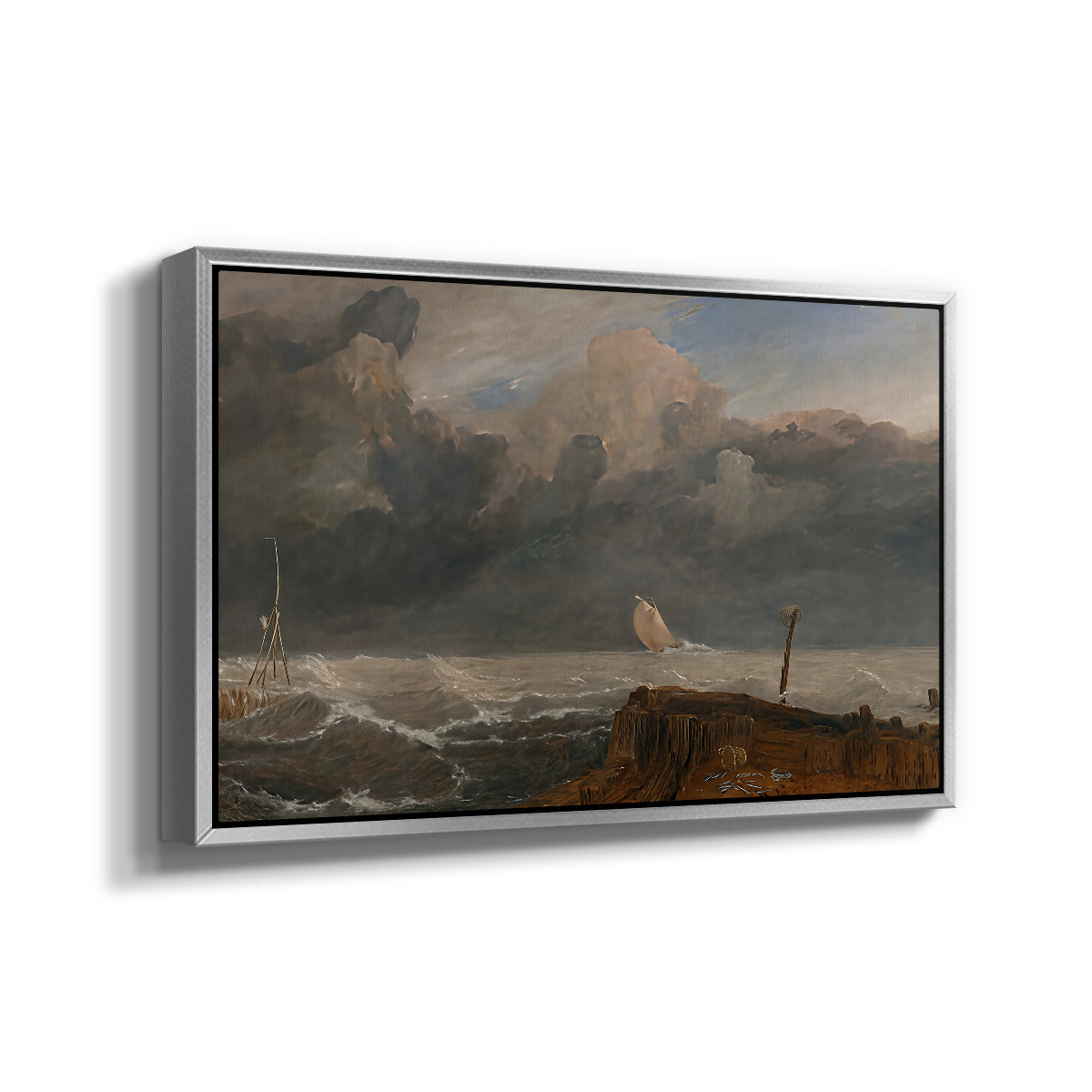 Port Ruysdael, 1827 - Floater Framed Canvas Print