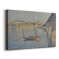 Canvas art print featuring a nautical scene with vessels, displayed at an angle