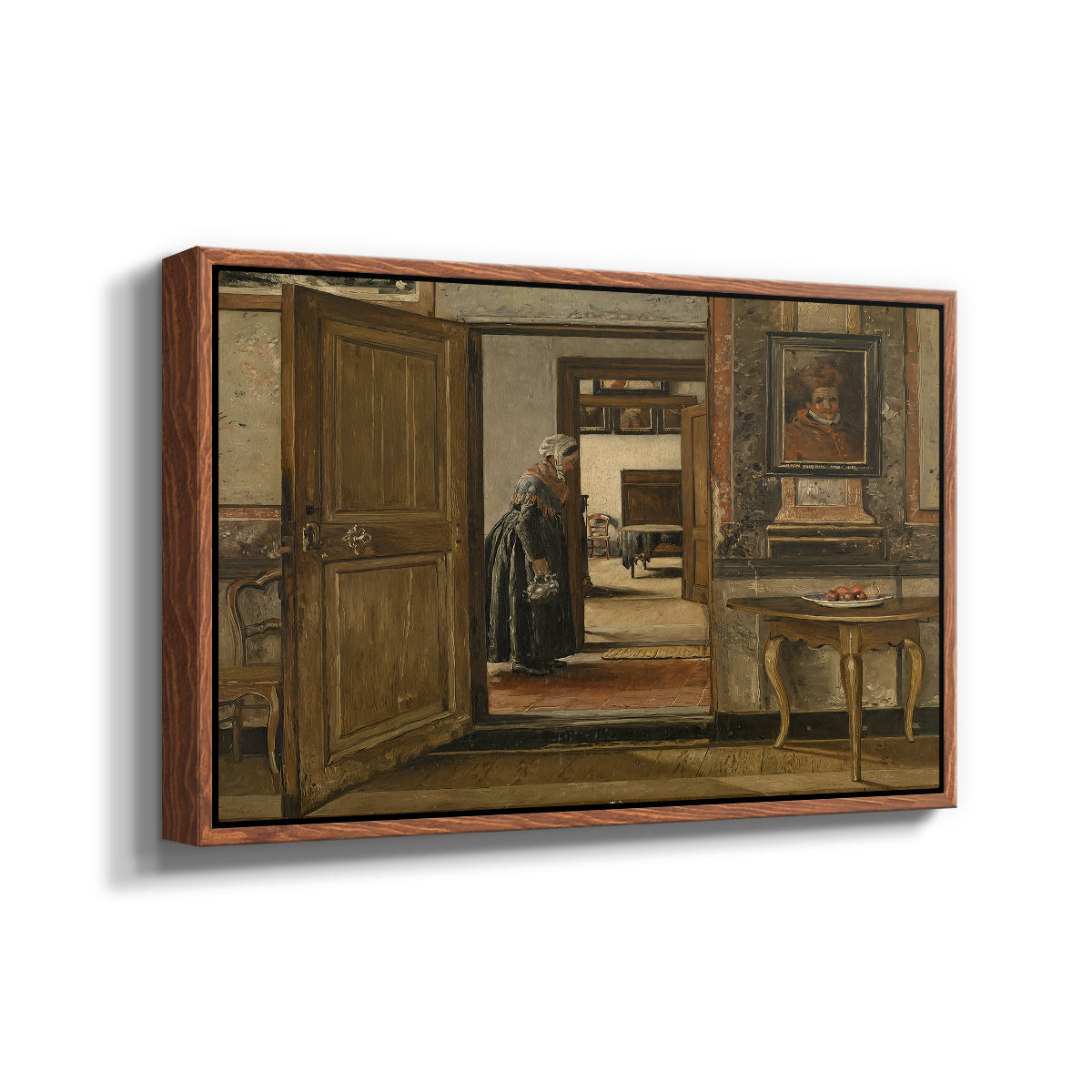 Interior of the Terninck Institution in Antwerp, 1884 - Floater Framed Canvas Print