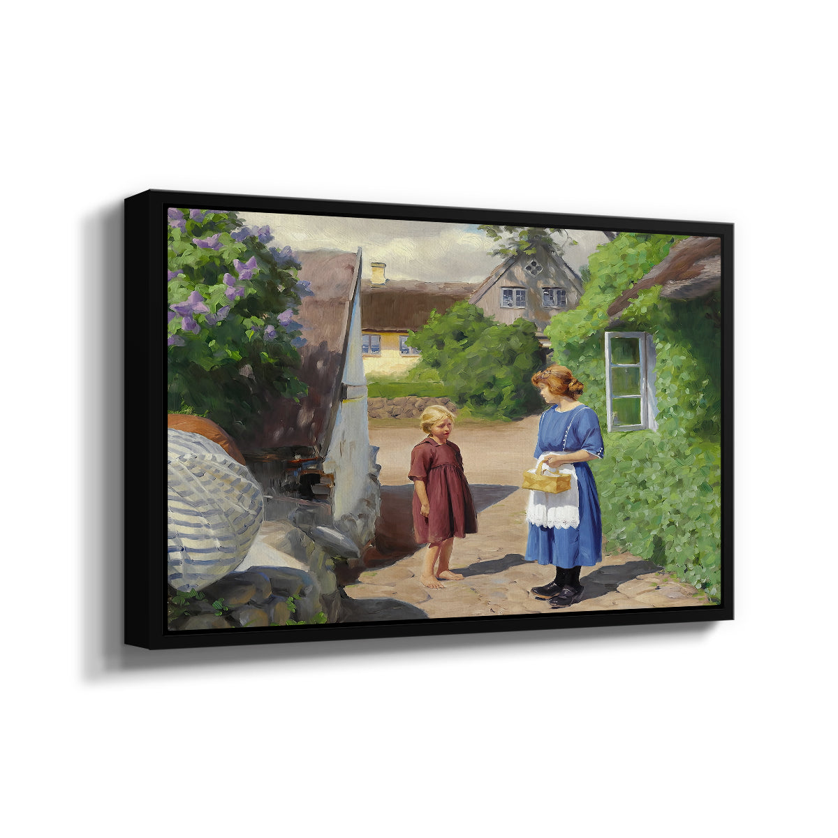 Summer Day in Jyllinge, 1922 - Floater Framed Canvas Print