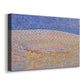 Canvas art print featuring a pointillist-inspired abstraction, displayed at an angle