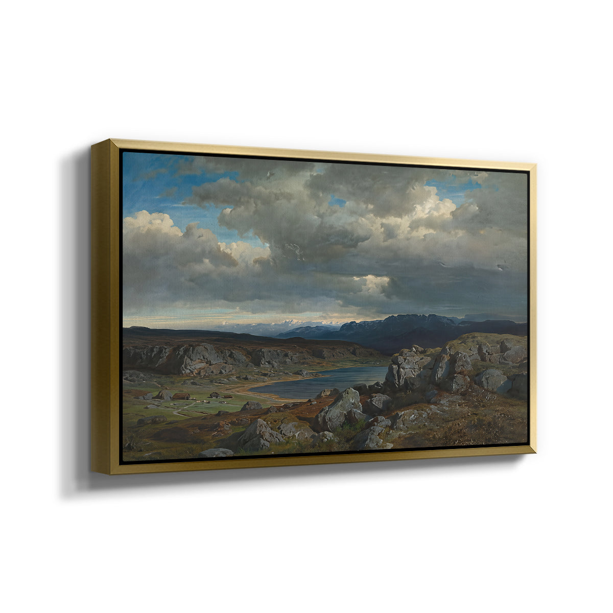 Norwegian Highlands, 1857 - Floater Framed Canvas Print