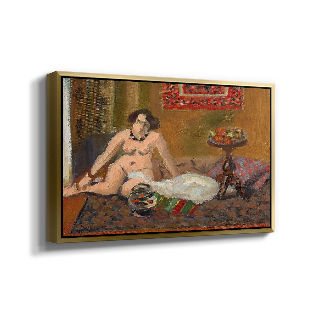 Nude with Goldfish (Nu aux poissons rouges), c. 1922 - Floater Framed Canvas Print