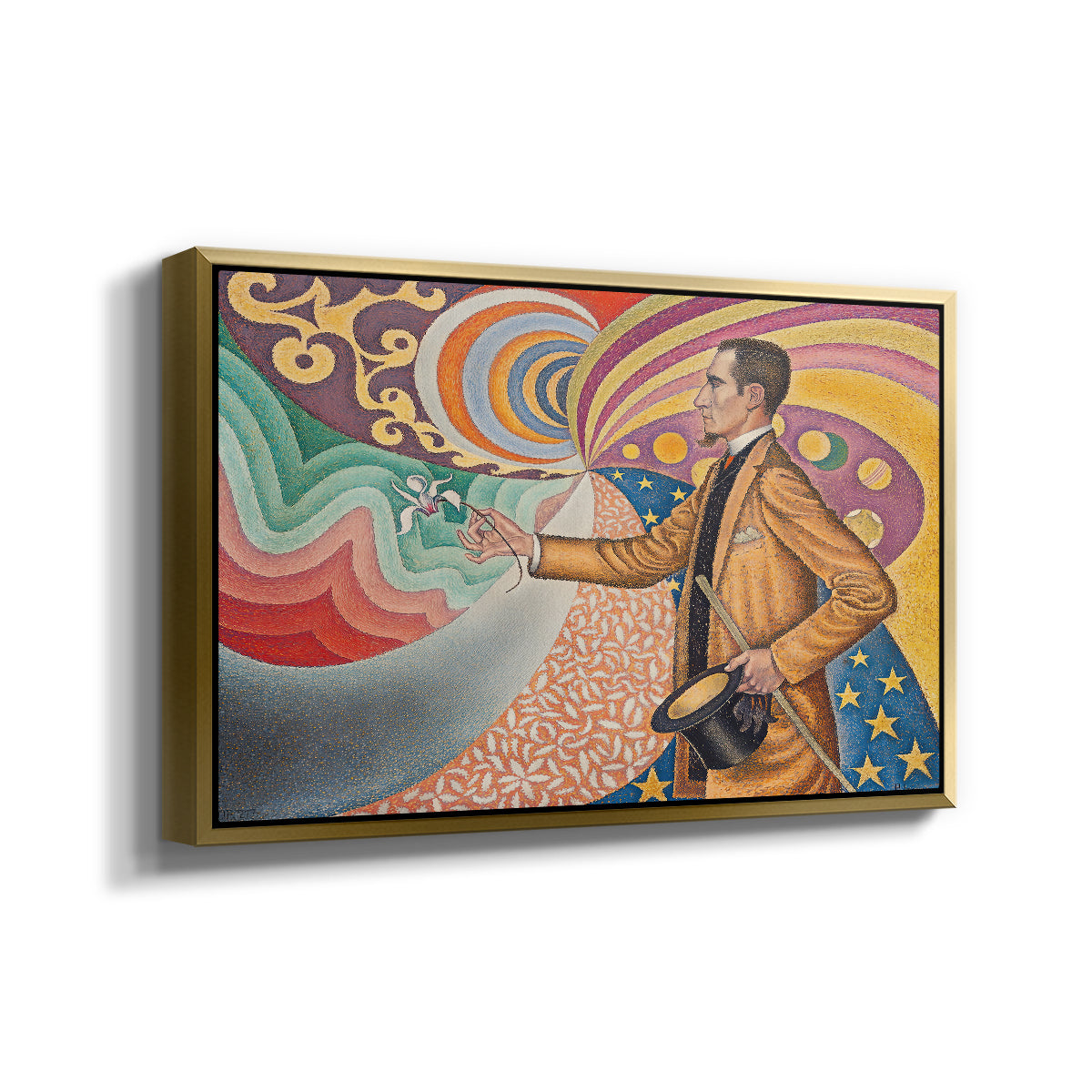 Portrait of Félix Fénéon, 1890 - Floater Framed Canvas Print