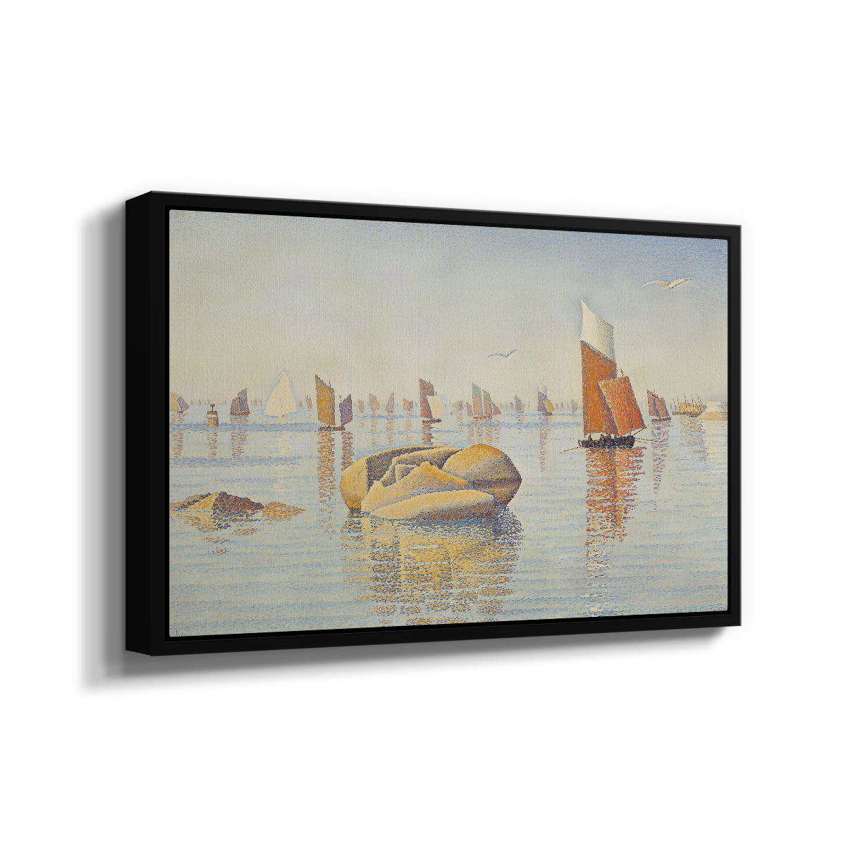 Concarneau, Quiet Morning, Opus 219, 1891 - Floater Framed Canvas Print