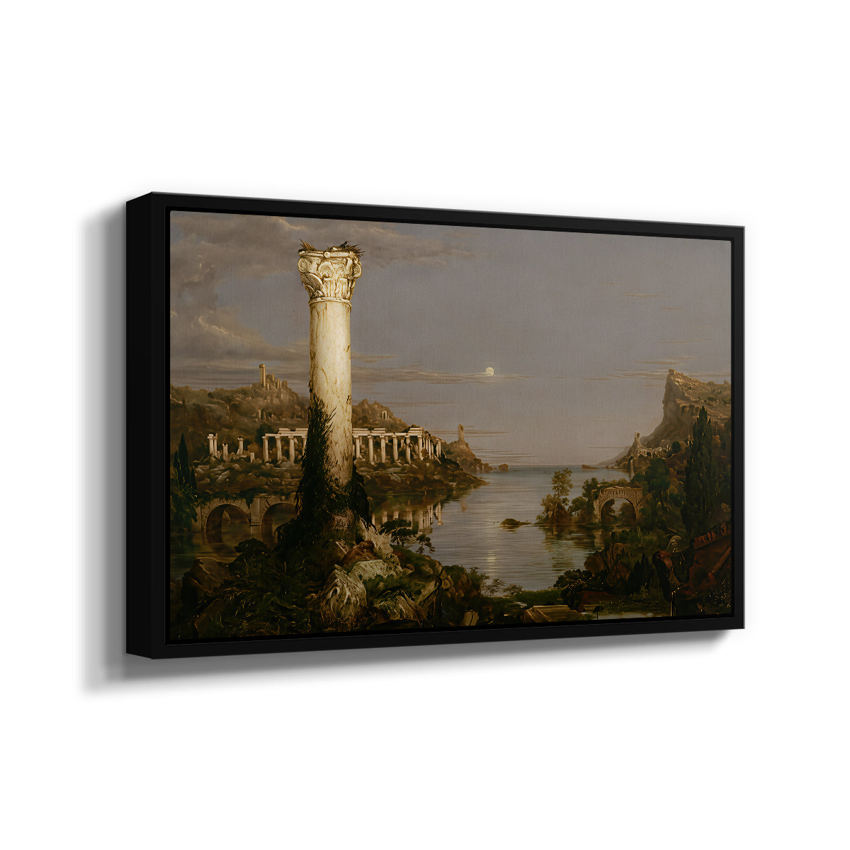 The Course of Empire: Desolation, 1836 - Floater Framed Canvas Print