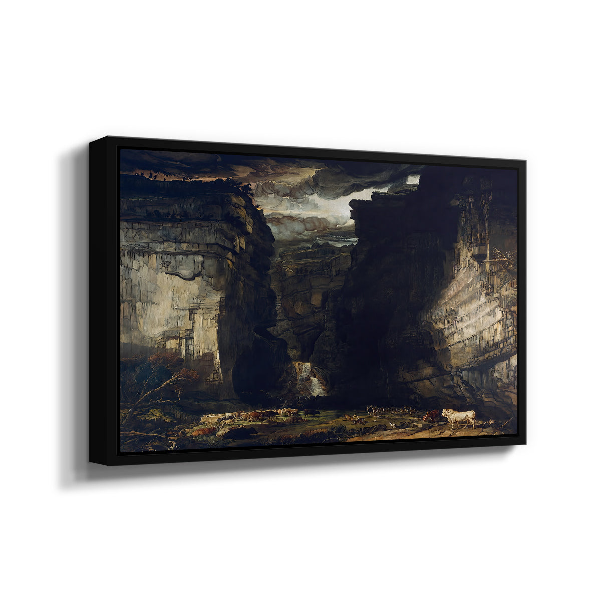 Gordale Scar, c. 1811-1813 - Floater Framed Canvas Print
