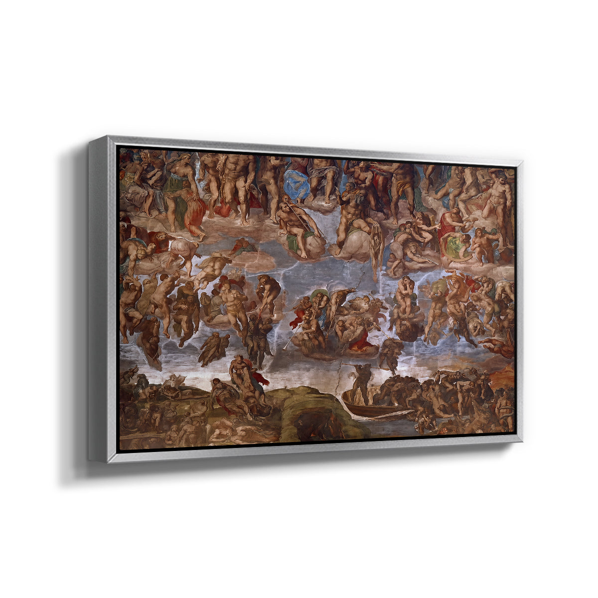 The Last Judgment (Charon's Boat and the Damned), 1536-1541 - Floater Framed Canvas Print