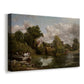 Canvas art print featuring a pastoral scene with horse and countryside, displayed at an angle