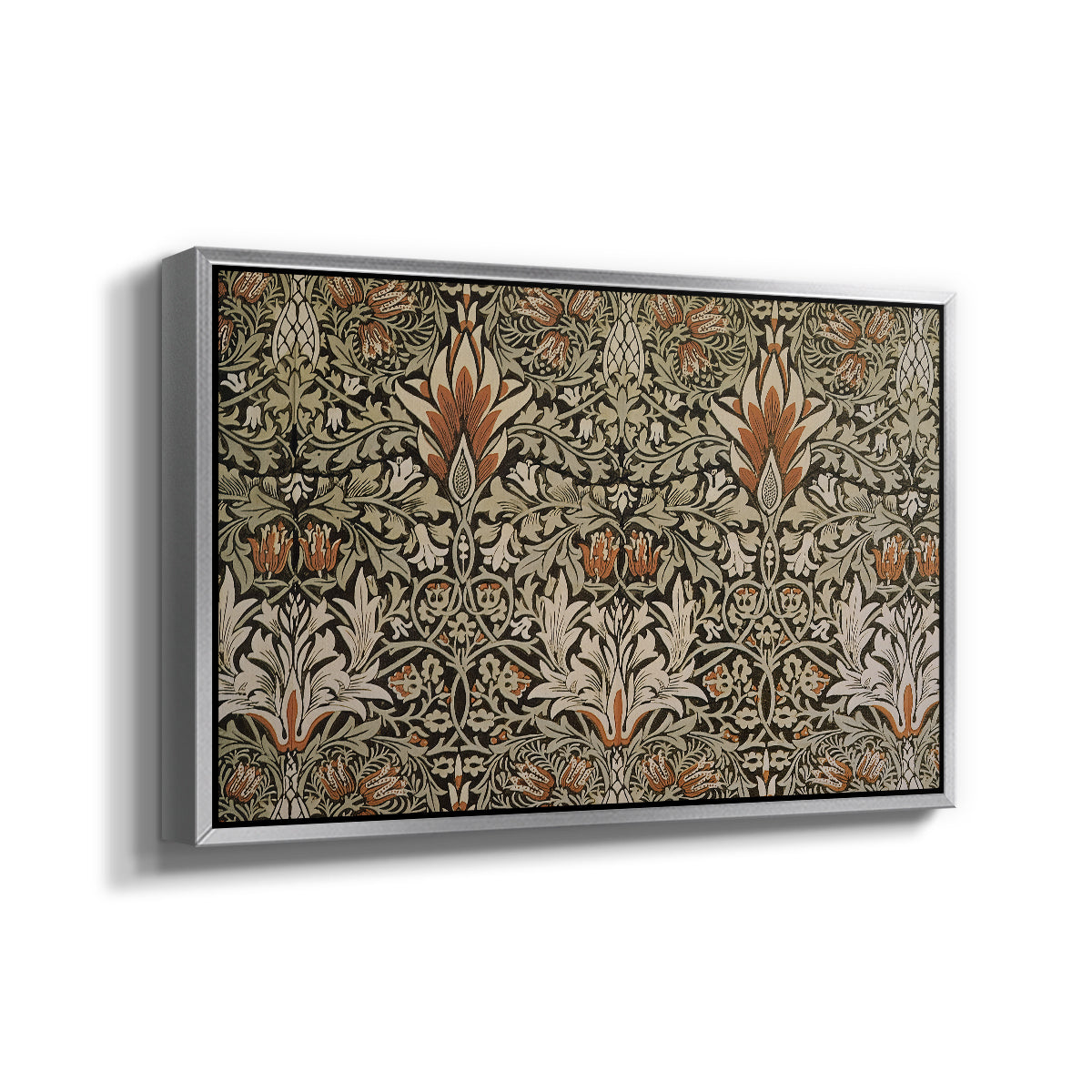 Snakeshead - Charcoal/Spice, c. 1876 - Floater Framed Canvas Print