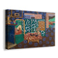 Canvas art print featuring a Fauvist still life set inside a decorative room, displayed at an angle